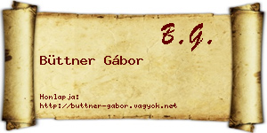 Büttner Gábor névjegykártya